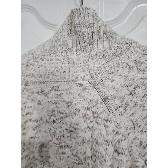 Lands' End Drifter Size 2X Oatmeal Heathered Cable Knit Cardigan Sweater - Picture 12 of 12